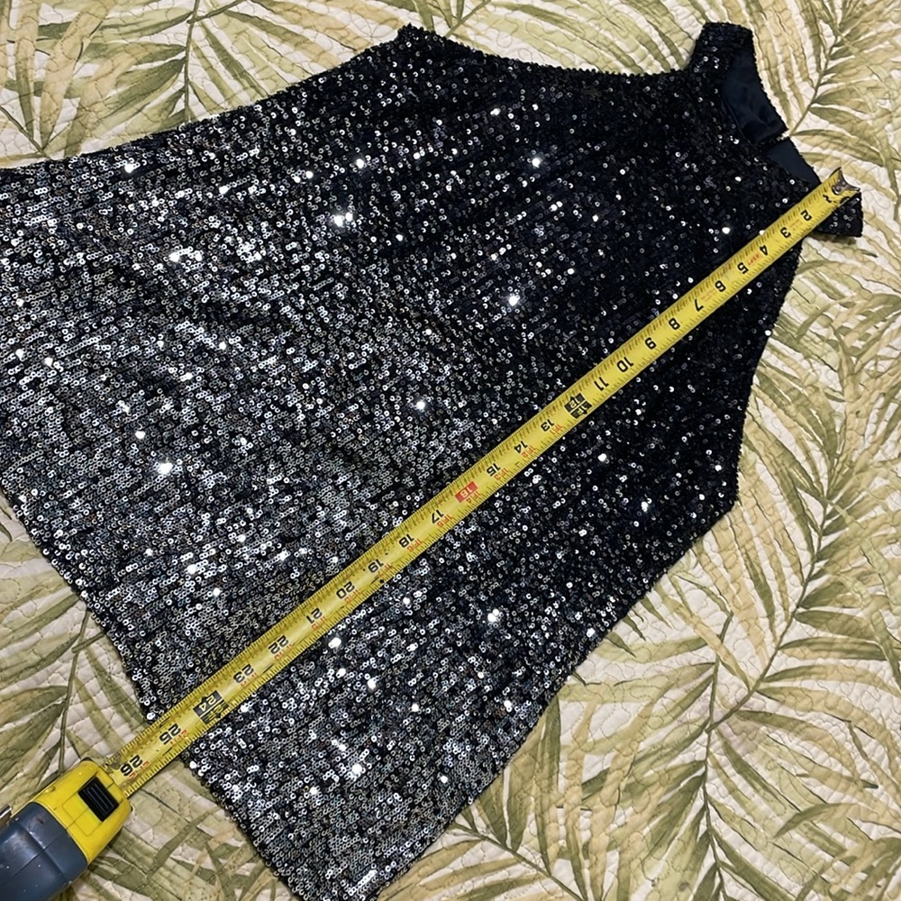 - Cable and gauge silver sequin halter look top - Picture 6 of 6